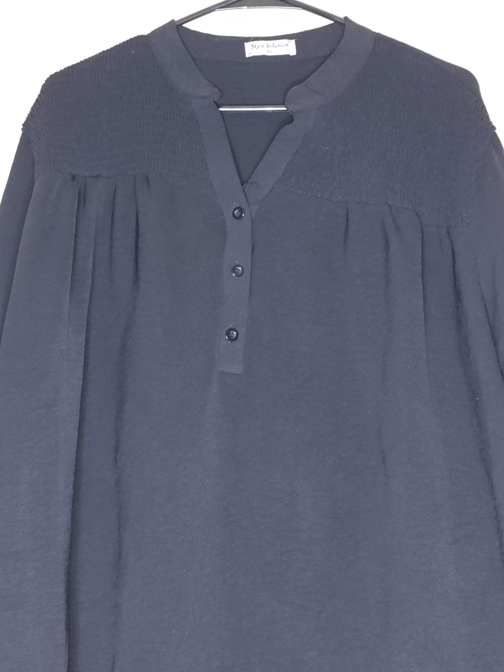 Style infusion Black Long Sleeve Top 3X